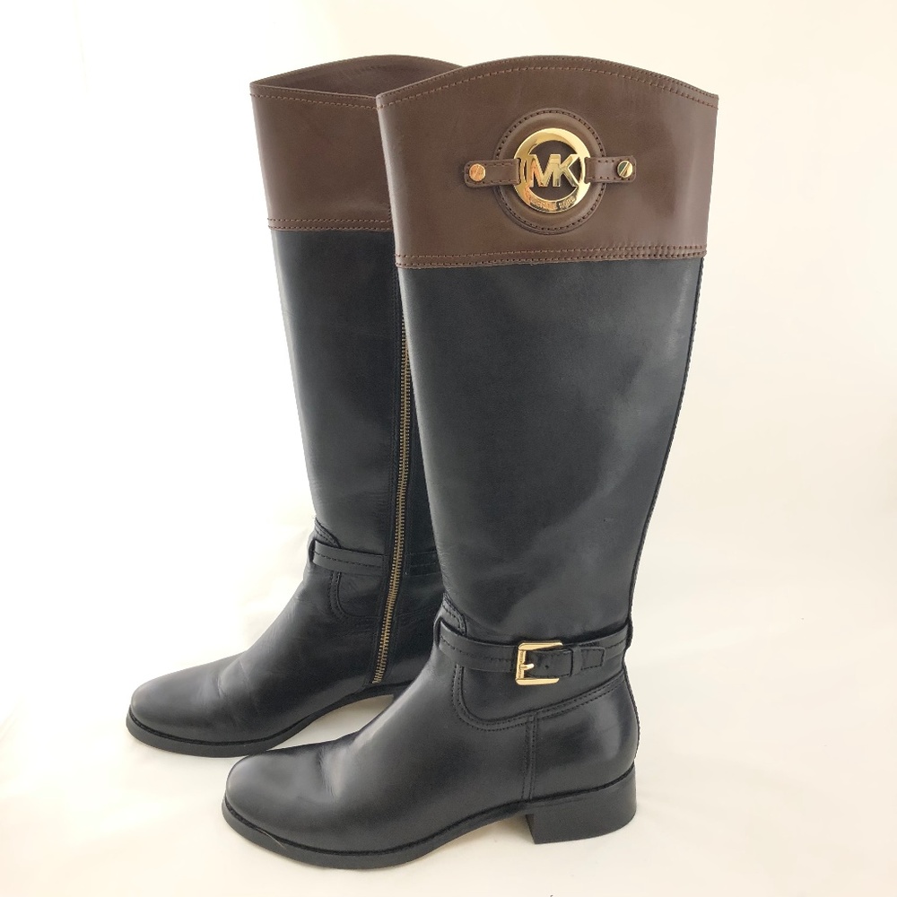 Michael Kors Black and Tan Boots